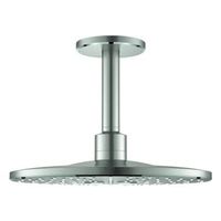 conjunto de ducha de techo con brazo grohe rainshower smartactive 310 142 mm 2 chorros supersteel infinity finish 26477dc0