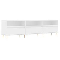 mueble de tv madera contrachapada blanco 150x30x445 cm vidaxl