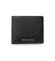 michael kors para hombre 39s0lhdf1l billetera hudson fina de piel granulada negro osfa casual