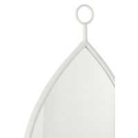 espejo colgante con borde de metal blanco 37x615 cm