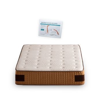 Colchón Viscoelástico, Premium 135x190 Altura 32 Cm Con Protector Rizo De 135, Phantasus