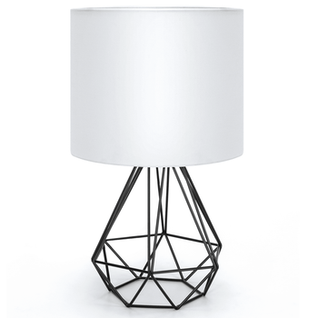 Aigostar - Lámpara de Mesa Estilo Retro Industrial, Portalámparas de Casquillo Fino E14, Lámpara Decorativa con Base Metálica y Tulipa Blanca, Perfecta para Decorar Cualquier Estancia
