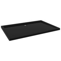 plato de ducha rectangular negro abs 80x120 cm vidaxl