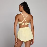 sujetador deportivo tempo de espalda cruzada ajustable para mujer de mp - crema mantequilla - xs