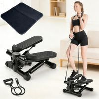 stepper de fitness para entrenamiento en casa    stepper de bajo impacto con bandas de resistencia o manillar    ejercicio de cuerpo completo en casa o en el gimnasio