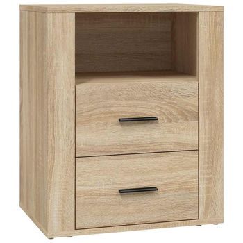 Mesita De Noche Mesilla De Noche - Madera Contrachapada Roble Sonoma 50x36x60 Cm Mc8116