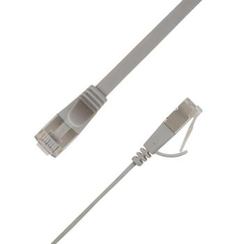 Cable de red plano LinkIT STP-FL6A Cat6a U/FTP 5 m Gris