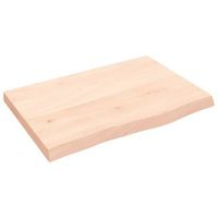 tablero de mesa madera maciza roble sin tratar 60x40x2-4 cm vidaxl