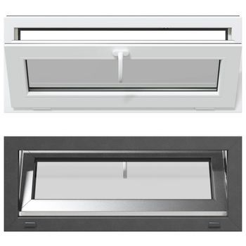 Ventana De Sótano Risor 100 X 40 Cm Pvc Y Vidrio Vidaxl