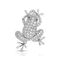 colgante plata 925 rana circonita