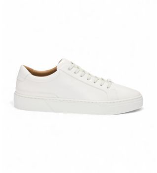 BOSS para hombre. 50536841 Zapatillas de Piel Gary blanco (46), Plano, Cordones, Casual