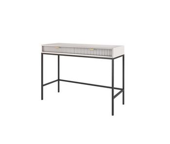 La consola avon y tiene un estilo retro. mide 77x104x50 cm e incluye 2 cajones.