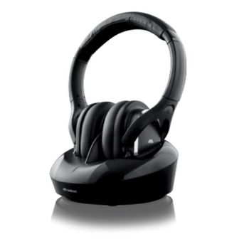 Auriculares Meliconi HP Digital Plus inalámbricos y con cable uso TV reducción de ruido negros