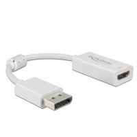 adaptador de cable de video delock displayport a hdmi 01 m blanco
