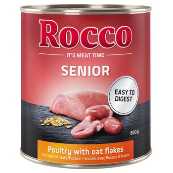 Rocco Senior Saver Pack 24 x 800g - Poultry & Oats