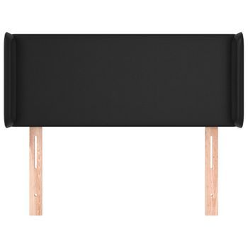 Cabecero Cama Mueble De Dormitorio De Cuero Sintético 83 X 16 X 78/88 Cm Negro M02_0006513