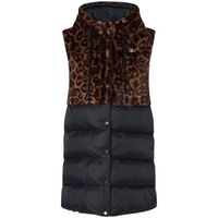 liu jo chaqueta de punto 2f6052 t0300 gilet nylon fakefur para mujer