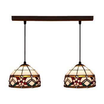 Colgante De Techo Tiffany Regleta Serie Museum D-20cm X2