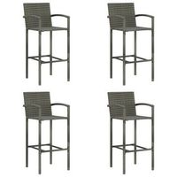 taburetes de cocina 4 unidades ratan sintetico gris vidaxl