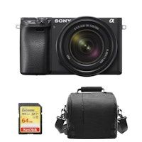 SONY A6400 Negro KIT SEL 18-135MM F3.5-5.6 OSS Negro + Tarjeta SD de 64GB + Bolsa de camara
