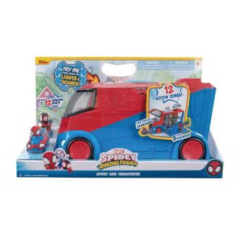 Marvel Spidey - Camión Transporter con 2 vehículos Spiderman Marvel, Figura de acción +3 años
