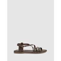 kamome sandalias sandalia yeya marron para mujer