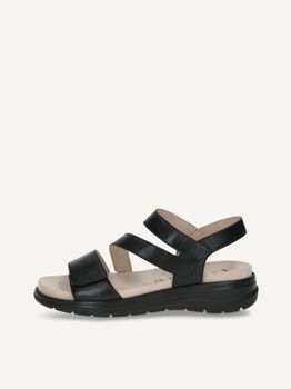 CAPRICE Sandal, black, made of Leather without heel, Size 38