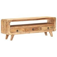 mueble para tv de madera maciza de mango rugosa 117x30x41 cm vidaxl