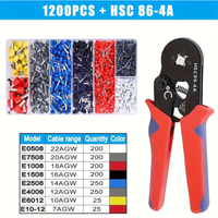 alicates de prensado hsc8 6-4 025-10mm 2 23-7awg para terminales tubulares de virola juego de abrazaderas de prensado de virola herramienta de electricista de cabeza de alambre