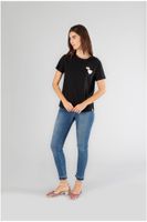 camiseta manga corta con parche black