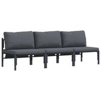 muebles de exterior 3 pieza antracita 80 x 80 x 71 cm acero vidaxl