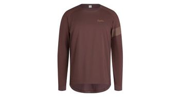 Camiseta de manga larga mtb rapha trail windblock marron