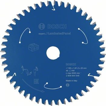 Bosch Professional Disco De Sierra Circular Expert For Laminated Panel (aglomerado, 160 X 20 X 1,8 Mm, 48 Dientes, Accesorio De Sierra Circular Sin Cable)