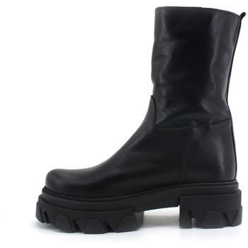 Divine Follie Botines Stivaletto Pelle Carrarmato Nero DF901 para mujer