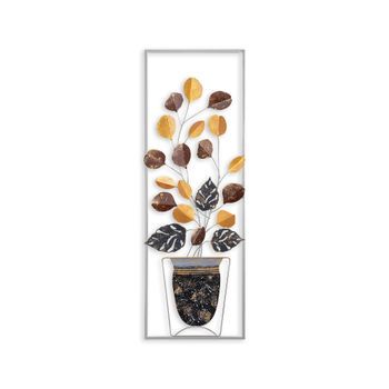 Decoración Pared De Metal Alder-77 Multicolor 32x90 Cm