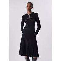 liu jo vestidos vestido midi de punto para mujer