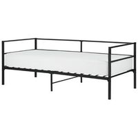 cama con somier de metal negro industrial moderno individual 90 x 200 cm battut