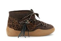 zapatillas altas de ante con detalles de estampado animal dark brownleopard 37