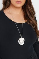 collar plateado con colgante de gema