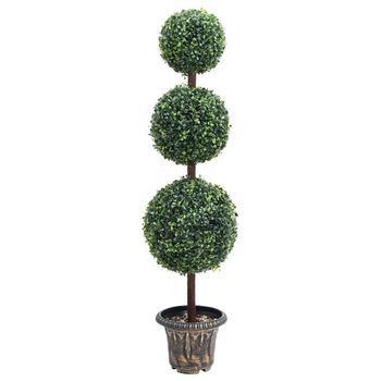 Planta De Boj Artificial Forma De Bola Con Maceta Verde 118 Cm Vidaxl