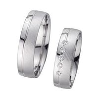 alianzas oro blanco con diamantes ancho 55 mm