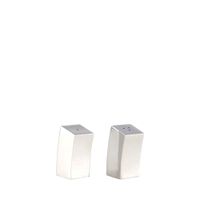 salero y pimentero inclinados plata 25x25x55 cm