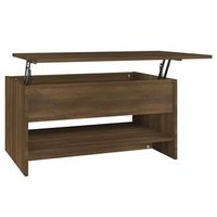 mesa de cafe  mesa de centro madera contrachapada roble marron 80x50x40 cm