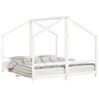 estructura de cama para ninos madera pino blanco 2x90x200 cm vidaxl
