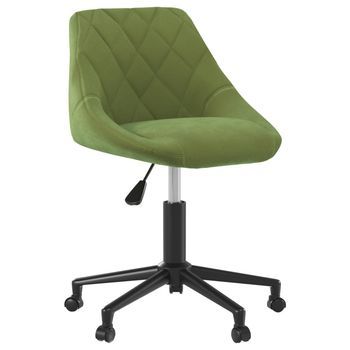 Silla De Oficina Giratoria De Terciopelo Verde Claro