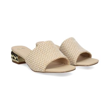 Exe Sandalias Con Tacón Mujer - Beige Talla 41