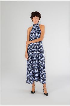 vestido con escote americano en estampado marroquí ethnic