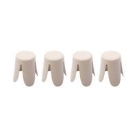 taburetes apilable de borreguito texturizado set de 4 beige