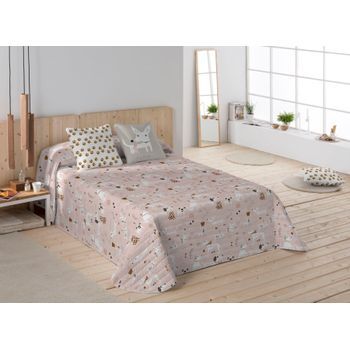 Colcha Bouti Reversible Perros 4 Panzup Cama 180