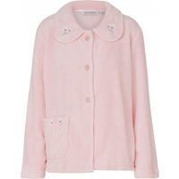 button through warm fleece bedjacket